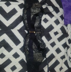Black lace bra.